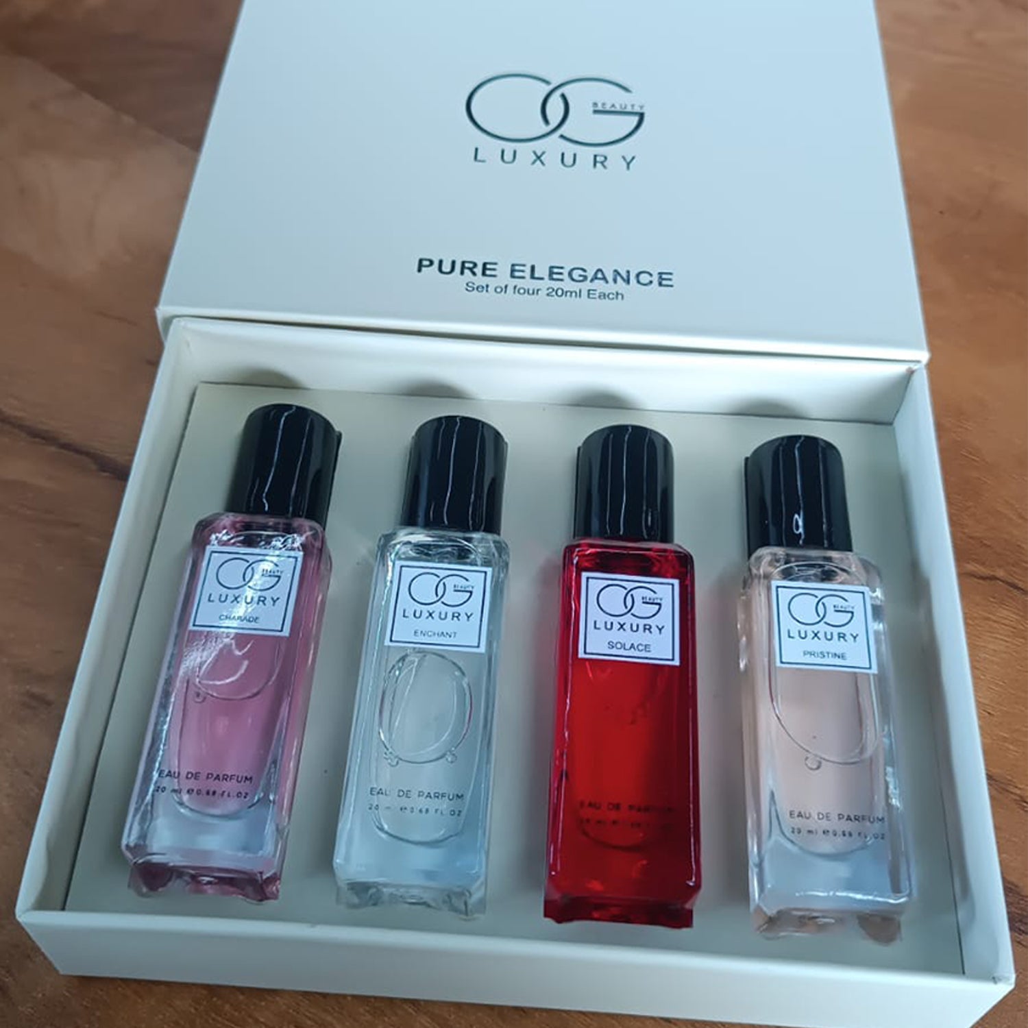OG Beauty Luxury Pure Elegance Eau De Parfum Gift - (4 Pc / Set / 20 ML) OG Beauty Luxury Pure Elegance Eau De Parfum Gift - (4 Pc / Set / 20 ML)